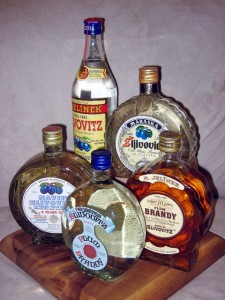 Various Bottles of Slivovitz