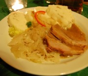 Pork Roast with Dumplings and Sauerkraut